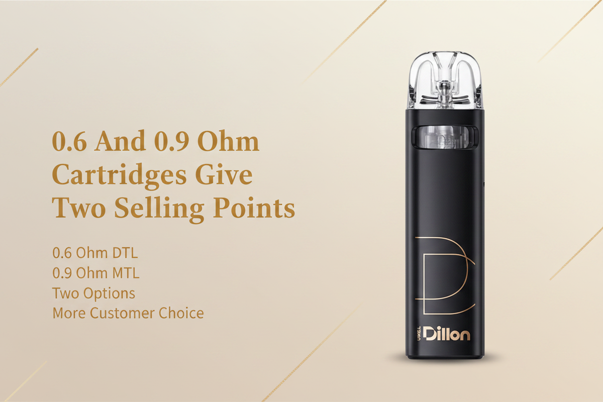0.6 And 0.9 Ohm Cartridges Give Two Selling Points