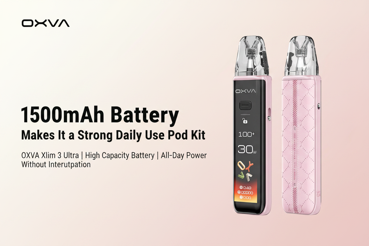 1500mAh Battery Makes It a Strong Daily Use Pod Kit