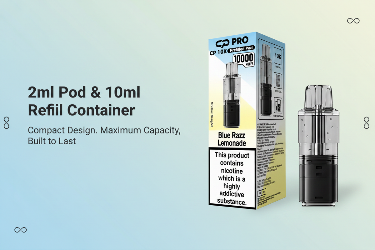 2ml Pod and 10ml Refill Container