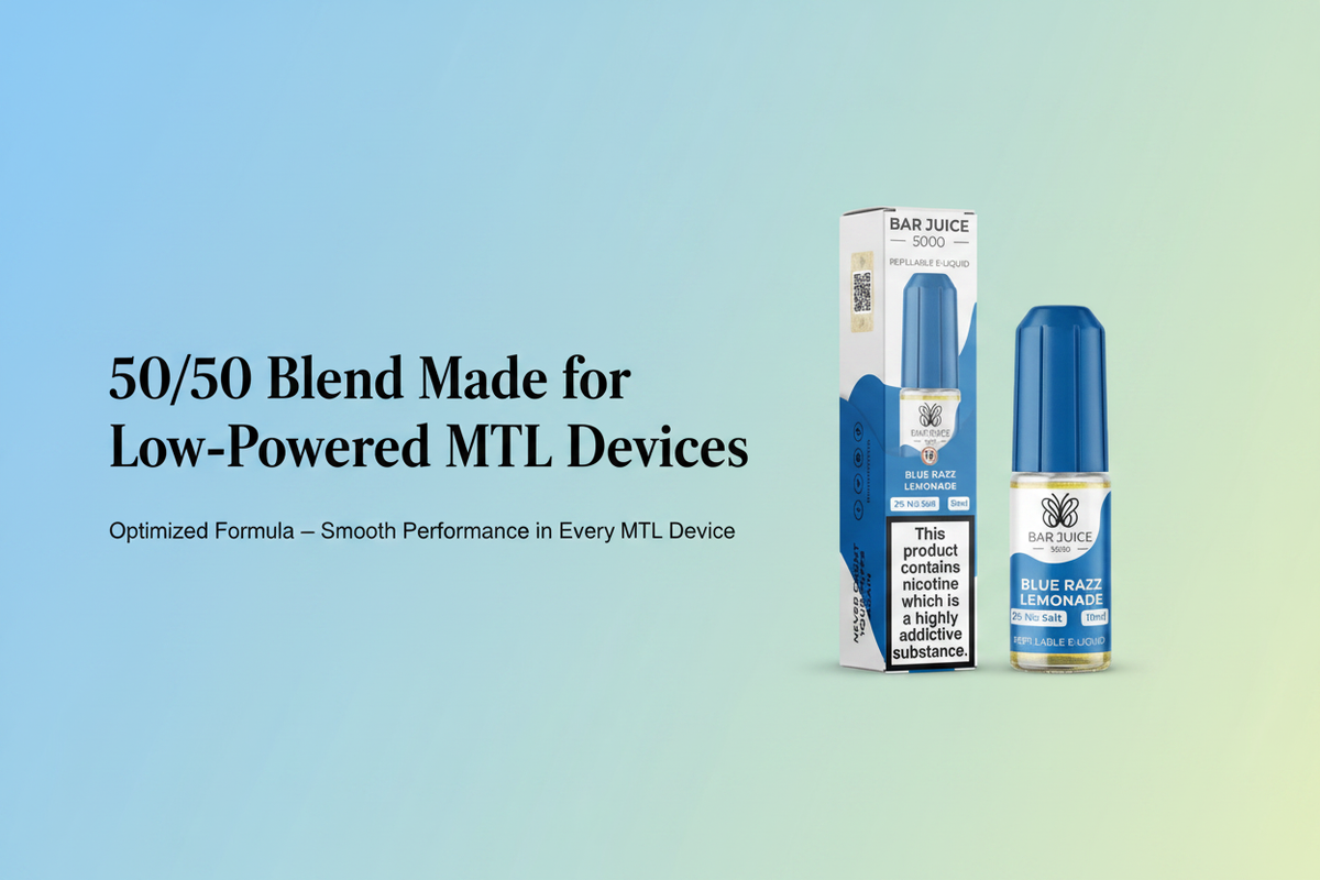 50/50 Blend Made for Low-Powered MTL Devices