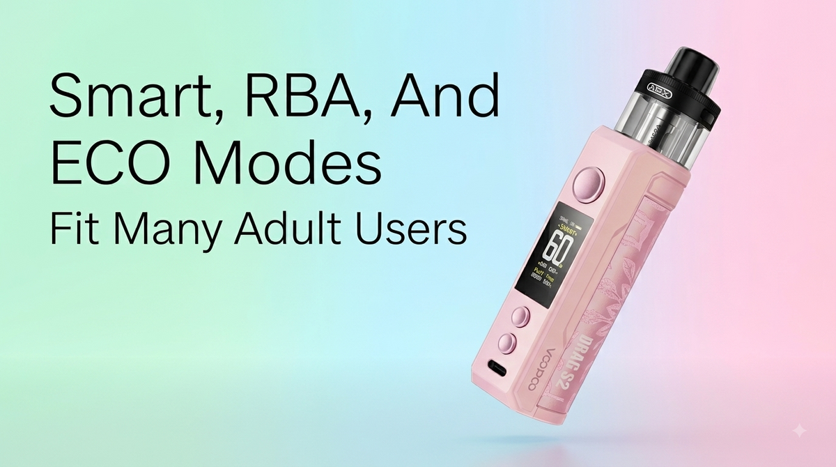 Smart, RBA, And ECO Modes Fit Many Adult Users
