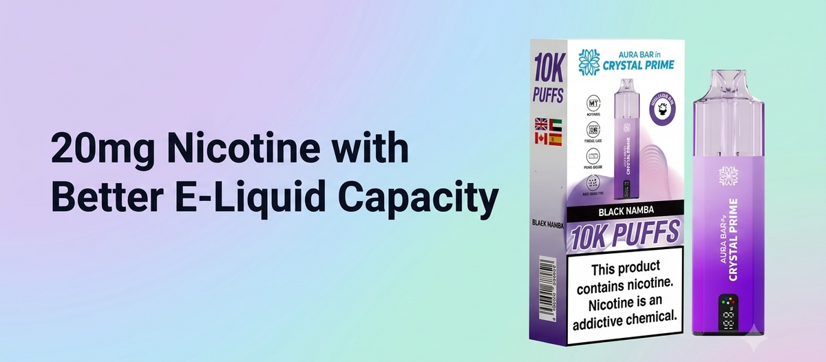 20mg Nicotine with Better E-Liquid Capacity