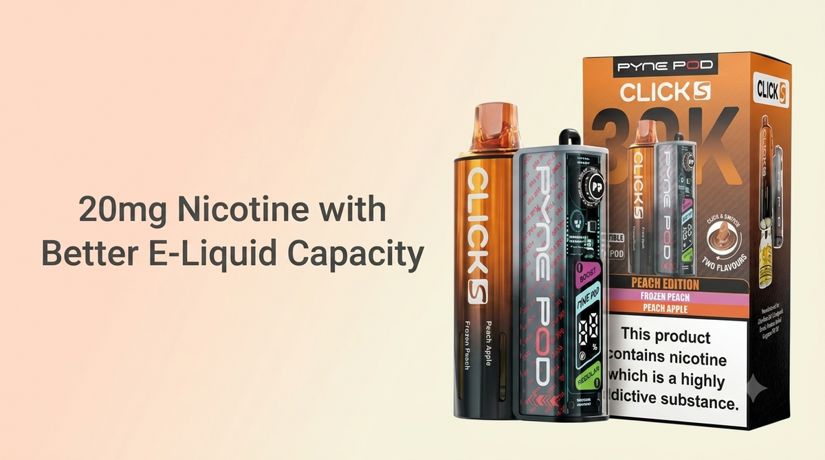 20mg Nicotine with Better E-Liquid Capacity