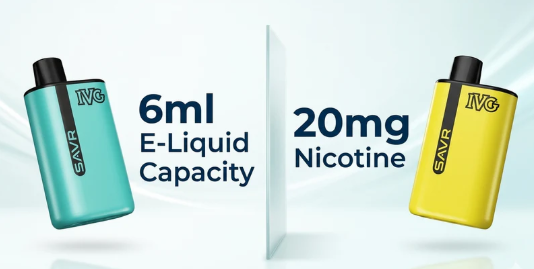 20mg Nicotine with 6ml E-Liquid Capacity