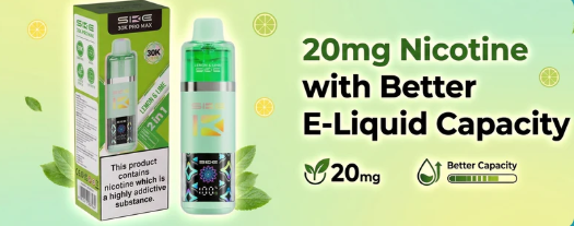 20mg Nicotine with Better E-Liquid Capacity