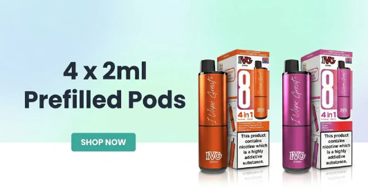 20mg Nicotine with 4 x 2ml Prefilled Pods