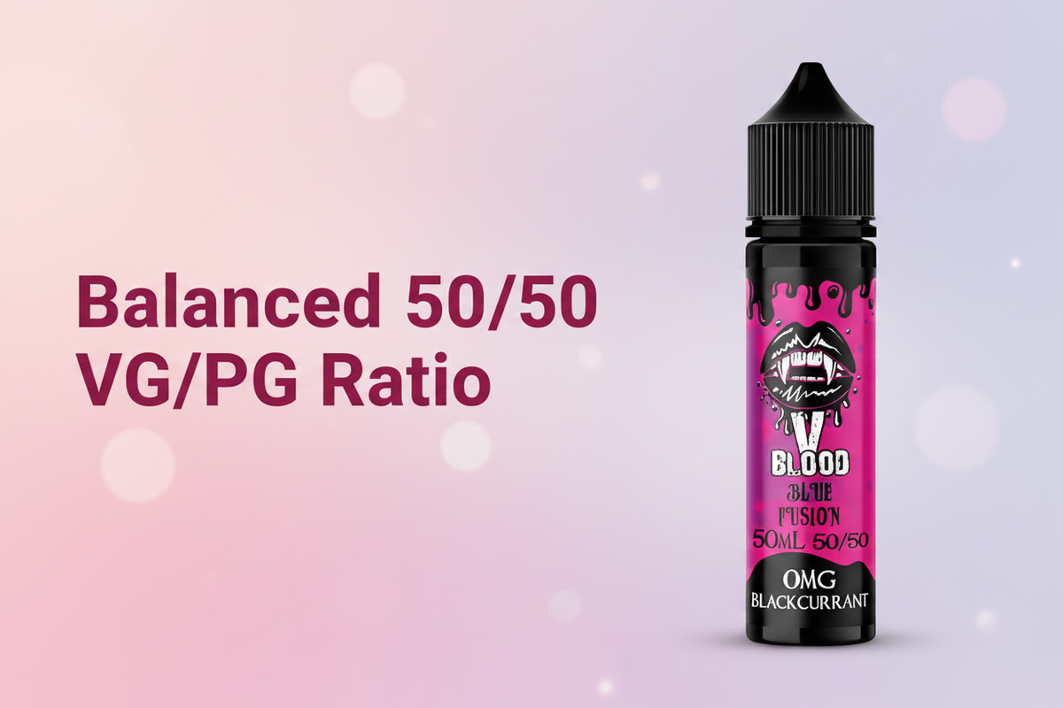 Balanced 50/50 VG/PG Ratio