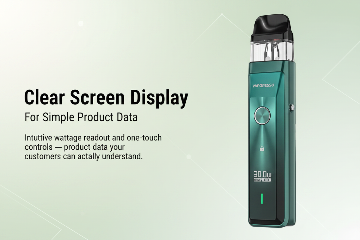 Clear Screen Display For Simple Product Data