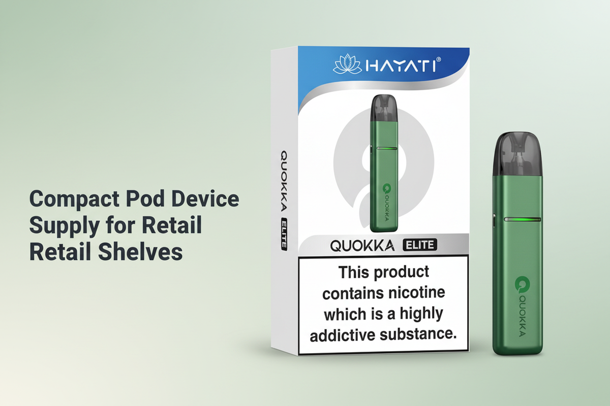 Compact Pod Device Supply for Retail Shelves