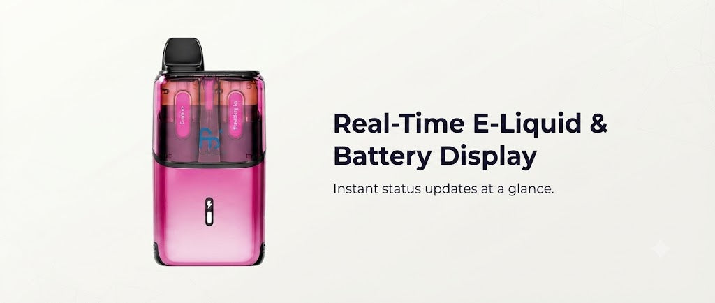 Real-Time E-Liquid & Battery Display