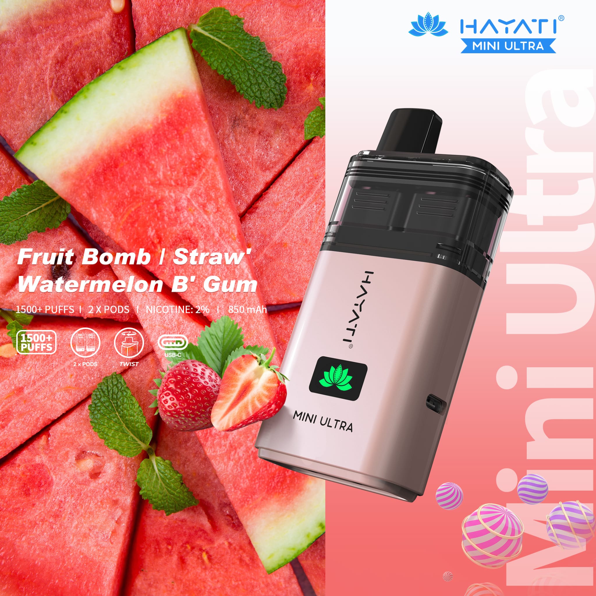 Buy Hayati Mini Ultra 1500 Disposable Vape in a Box Of 5 VapingSupplier Buy Hayati Mini Ultra 1500 Disposable Vape in a Box Of 5 VapingSupplier