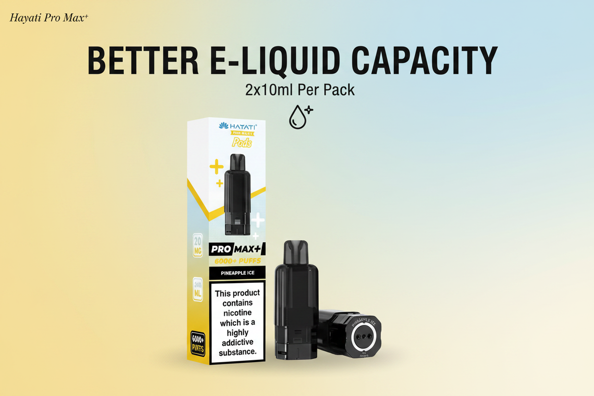 20mg Nicotine with Better E-Liquid Capacity