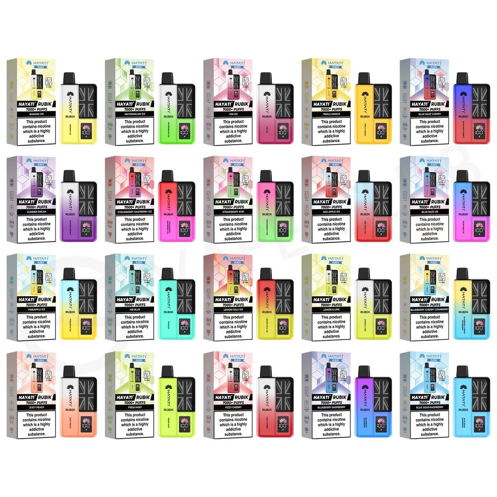 Available Hayati Rubik 7000 Prefilled Pod Vape Kit Flavours Experience