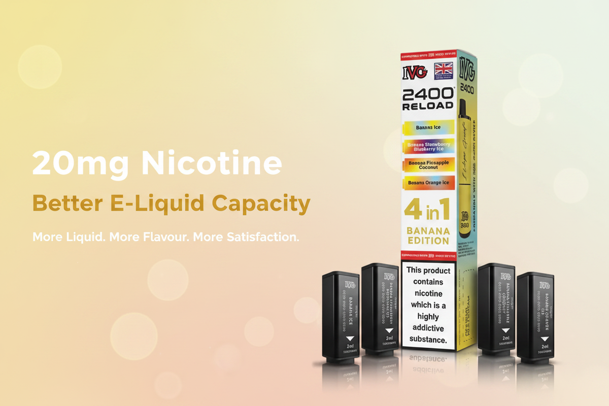 20mg Nicotine with Better E-Liquid Capacity