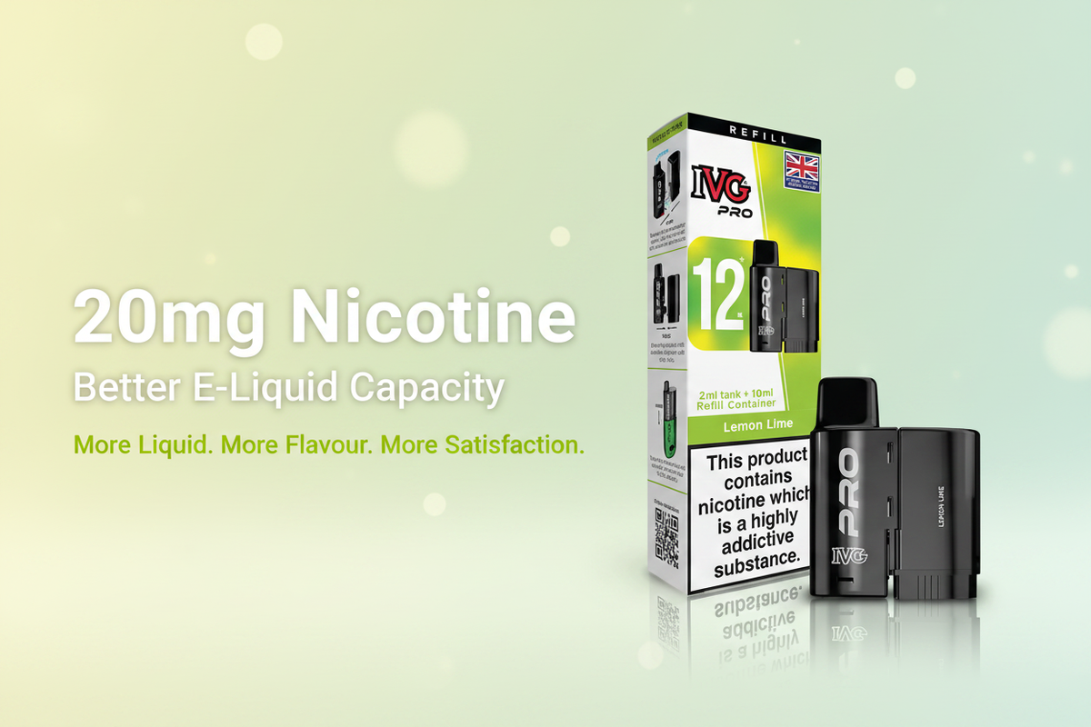 20mg Nicotine with Better E-Liquid Capacity