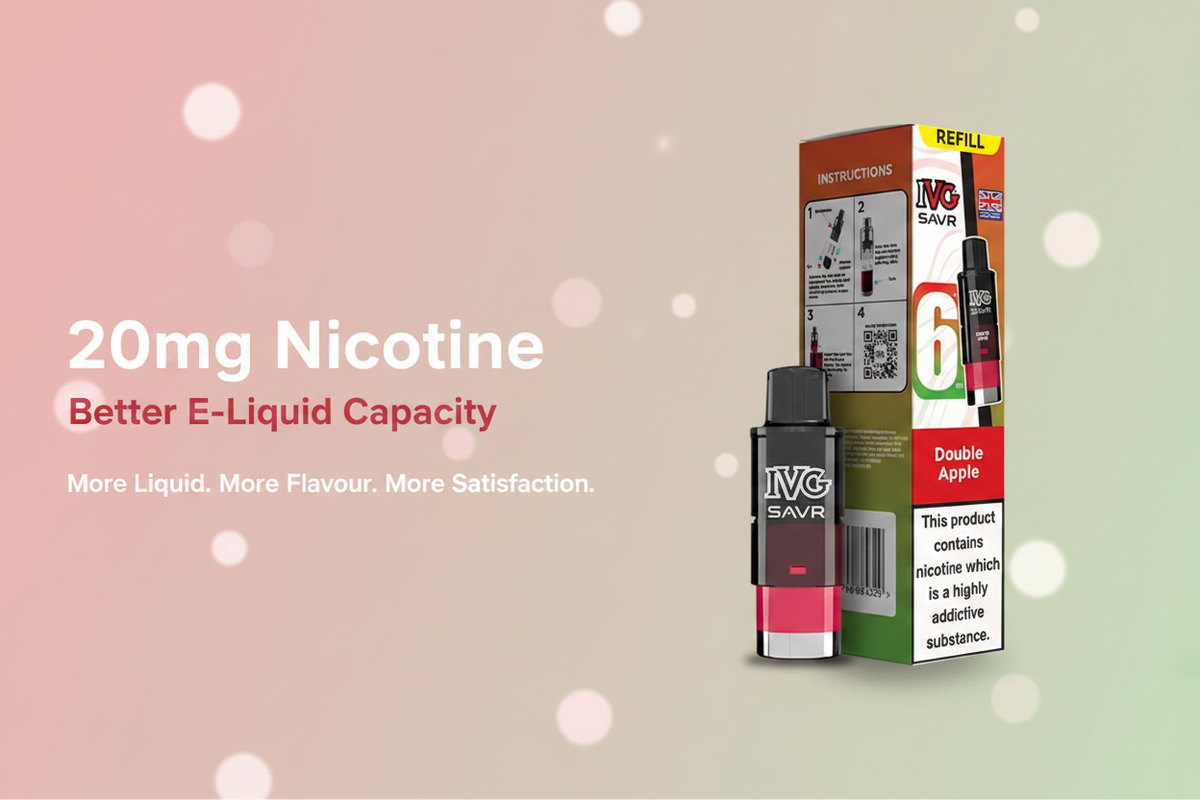 20mg Nicotine with Better E-Liquid Capacity