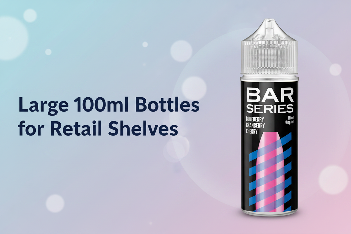 Large 100ml Bottles for Retail Shelves