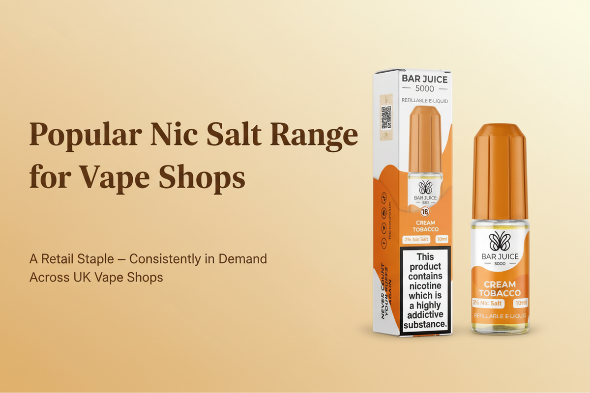 Popular Nic Salt Range for Vape Shops