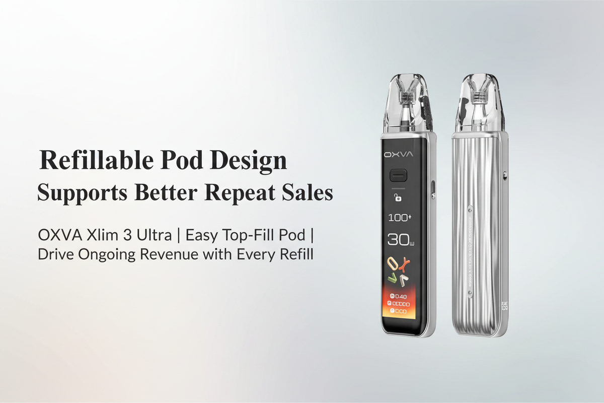 Refillable Pod Design Supports Better Repeat Sales
