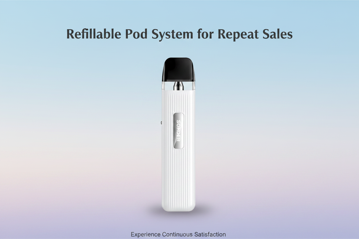 Refillable Pod System for Repeat Sales