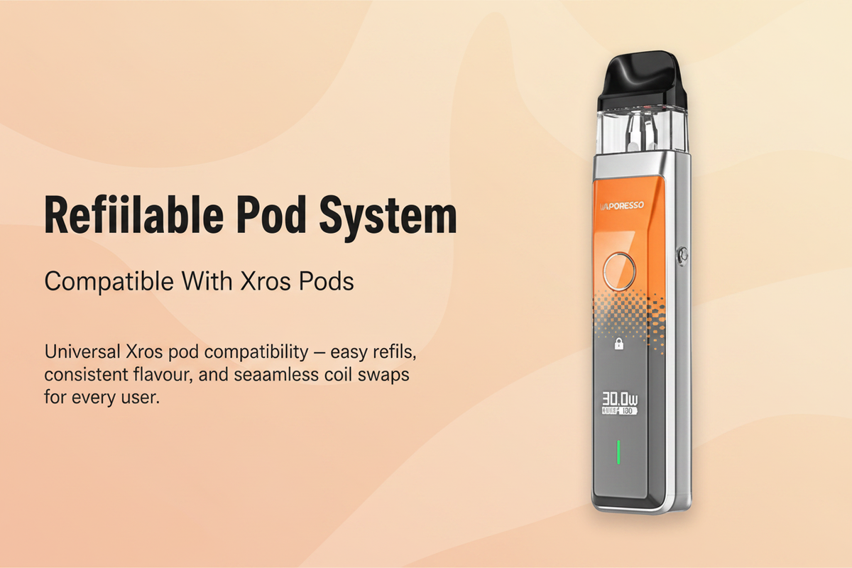Refillable Pod System With Compatible Xros Pods