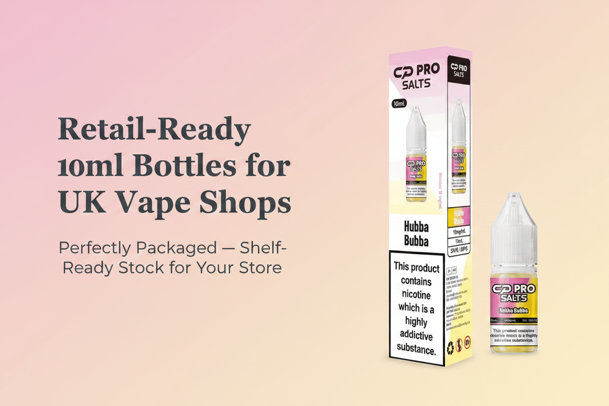 Retail-Ready 10ml Bottles for UK Vape Shops