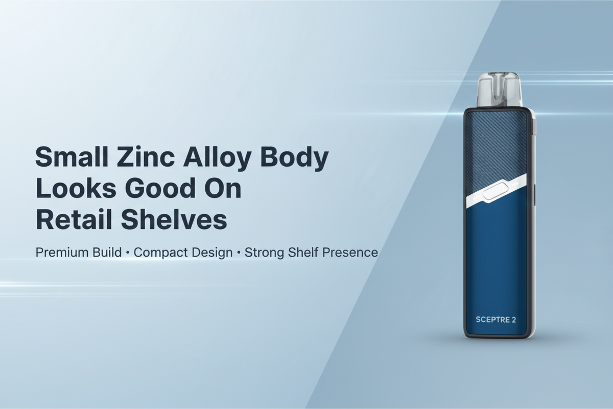 Small zinc alloy body looks good on retail shelves