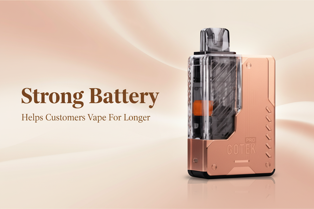 Strong Battery Helps Customers Vape for Longer