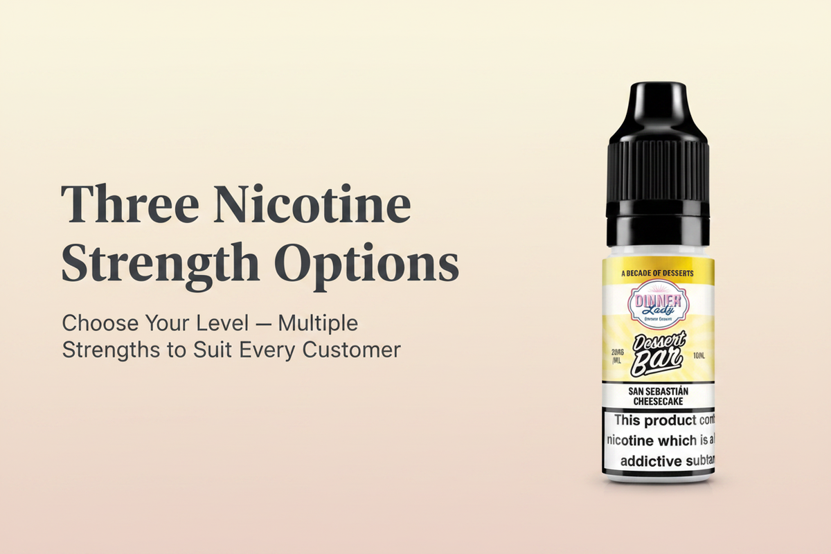 Three Nicotine Strength Options