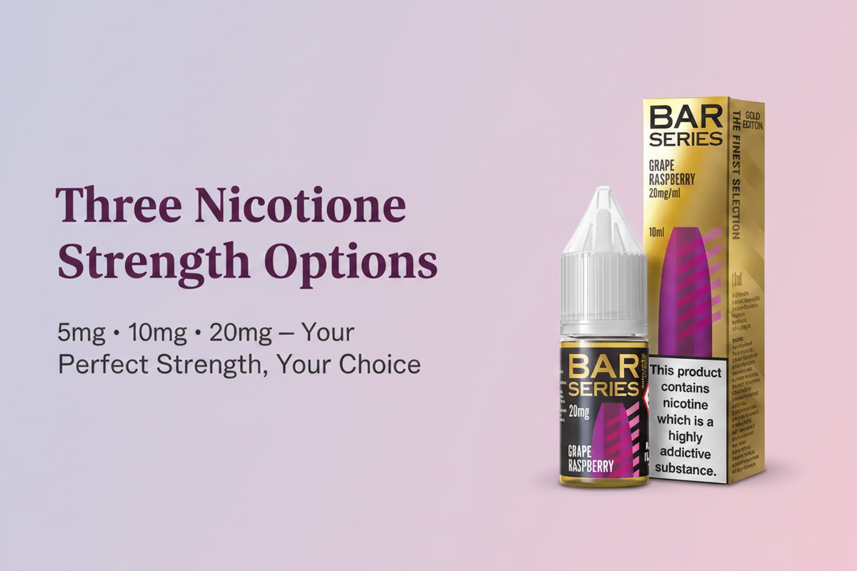 Three Nicotine Strength Options