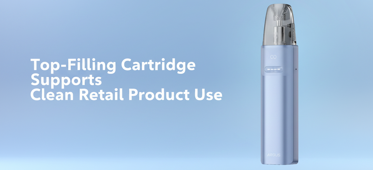 Top-Filling Cartridge Supports Clean Retail Product Use