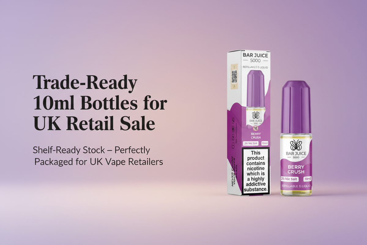 Trade-Ready 10ml Bottles for UK Retail Sale