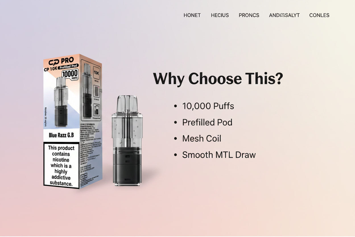 Why Choose Blue Razz GB Crystal Pro CP10K Wholesale Pods